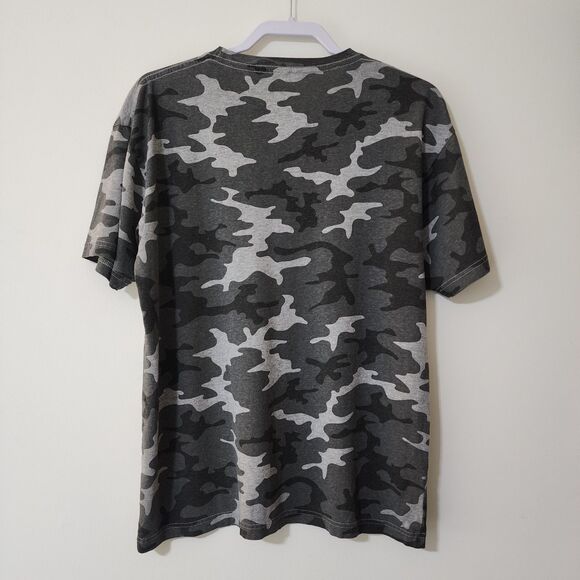 UFC Fighting Mens Camo Short Sleeve Crew Neck T-Shirt Grey Cotton-Blend Size L - Picture 3 of 8